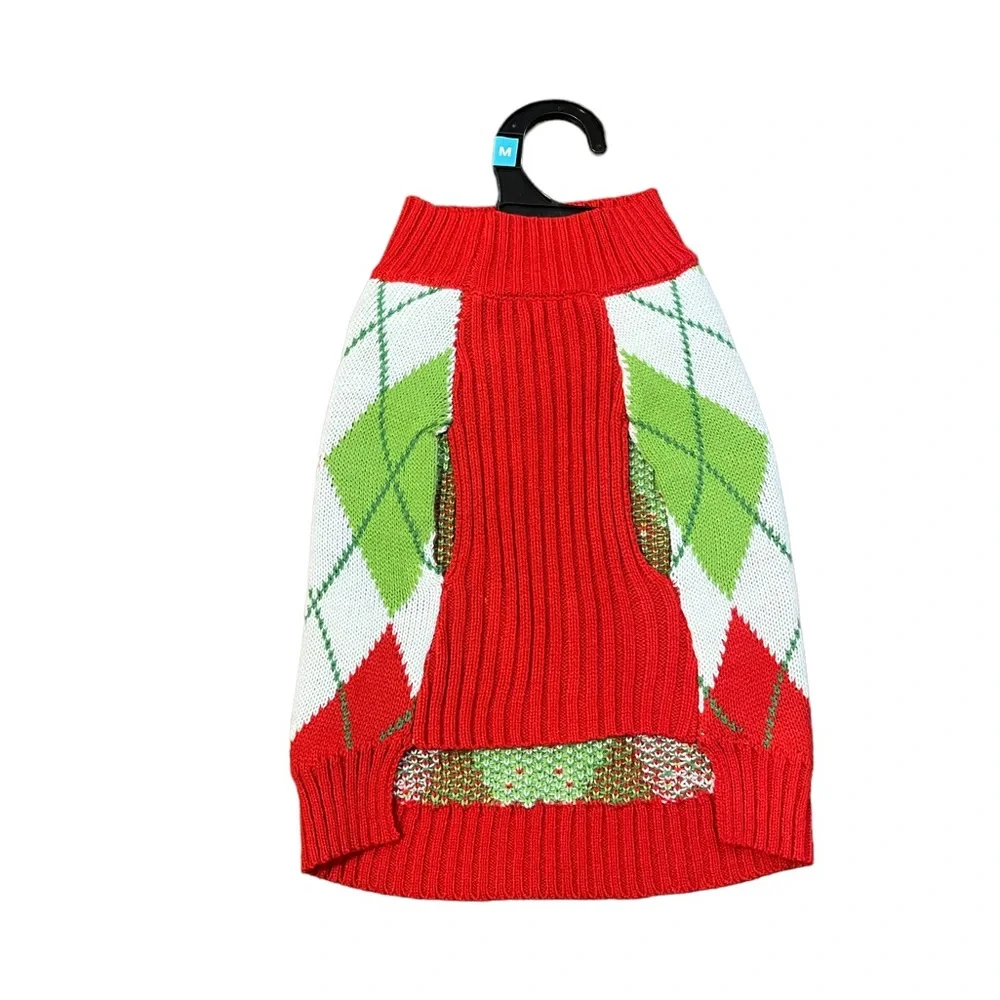 More & Merrier Argyle Pet Sweater